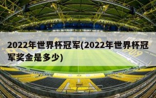 2022年世界杯冠军(2022年世界杯冠军奖金是多少)