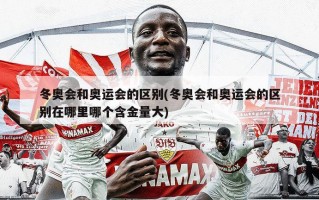 冬奥会和奥运会的区别(冬奥会和奥运会的区别在哪里哪个含金量大)