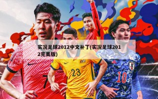 实况足球2012中文补丁(实况足球2012完美版)