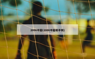 2006中超(2006中超射手榜)