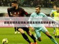 欧冠足球杰出球员(欧冠足球杰出球员名单)