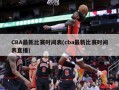CBA最新比赛时间表(cba最新比赛时间表直播)