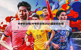 中甲积分榜(中甲积分榜2025最新积分榜)