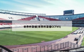 世界杯录播(世界杯录播CCTV5)