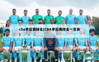 cba季后赛排名(CBA季后赛排名一览表)